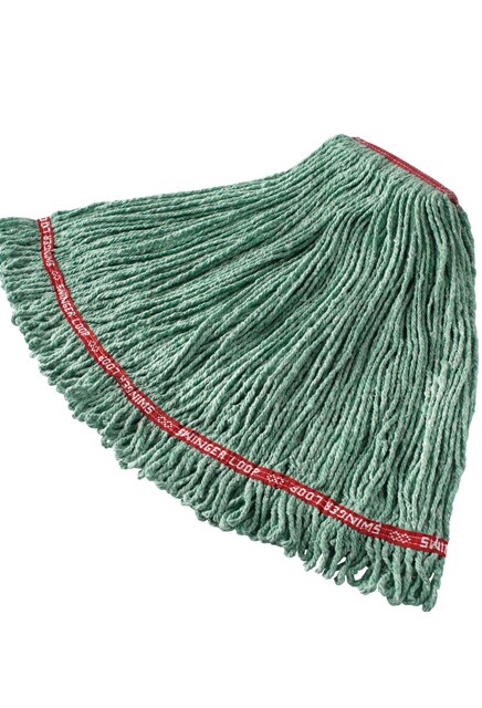 Swinger Loop Synthetic Wet Mop, Narrow Band, Looped-end, Green #RBC11306VER