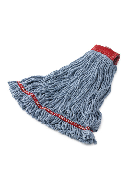 Swinger Loop, Synthetic Wet Mop, Wide Band, Looped-End, Blue #RBC15106BLE