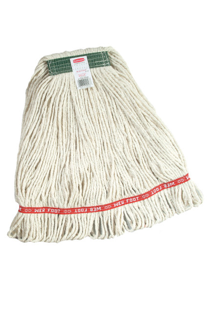 Super Stitch, Cotton Wet Mop, Narrow Band, Looped-end, White #RBD11106BLA