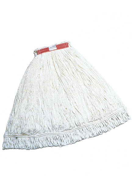 Super Stich, Cotton and Synthetic Wet Mop, Narrow Band, Cut-end, White #RBD21106BLA