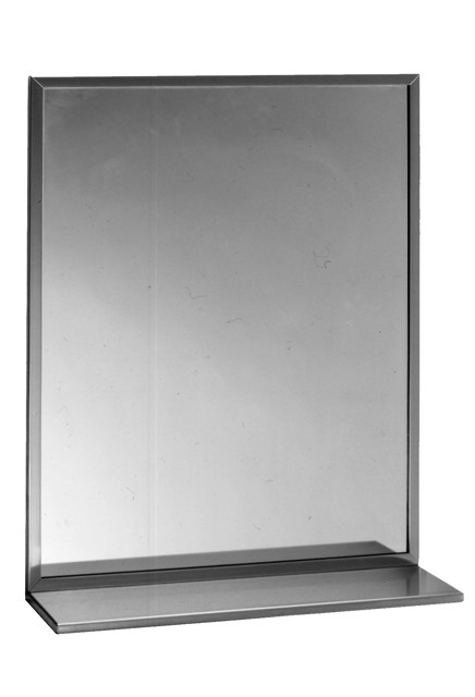 Miroir avec tablette et cadre biseauté #BO166183000