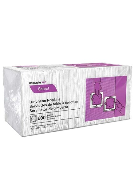 N020 Select, Serviettes à collation blanches, 12 x 500 feuilles #CC00N020000