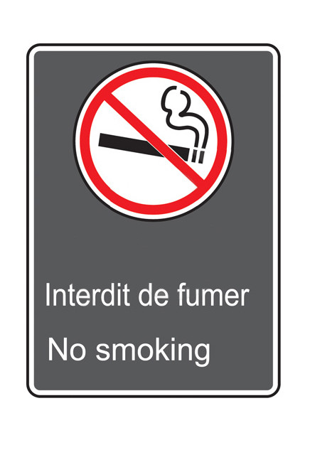 French Safety Sign and Identification "Interdit de fumer" #TQSAU940000