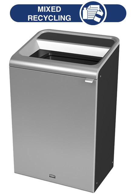 Configure Recycling Container, Grey Stenni, 33 gal #RB196162900