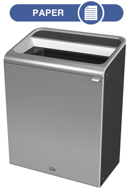 Configure Recycling Container, Grey Stenni, 45 gal #RB196150900