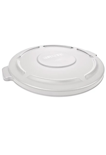 2619 BRUTE Flat Lid for 20 Gal Round Waste Containers #RB261960BLA