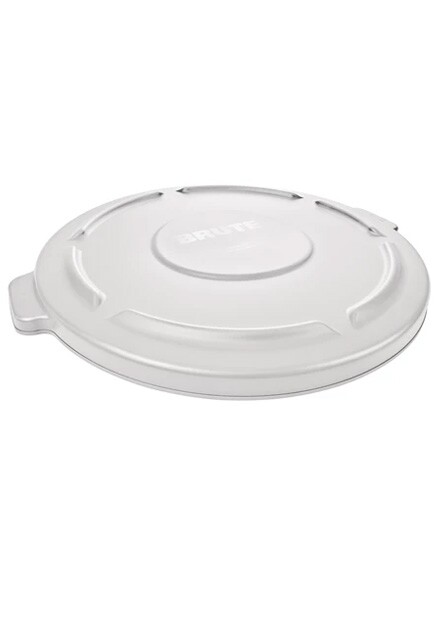 2619 BRUTE Flat Lid for 20 Gal Round Waste Containers #RB261960BLA