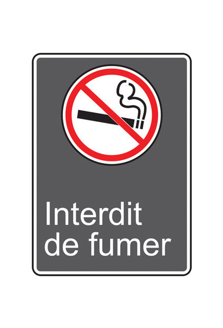 French Safety Sign and Identification "Interdit de fumer" #TQSAI728000