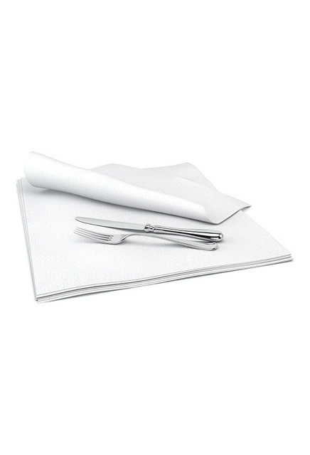 Serviettes de table à dîner Signature double crêpage à pli plat 13x13 #CC00N693000