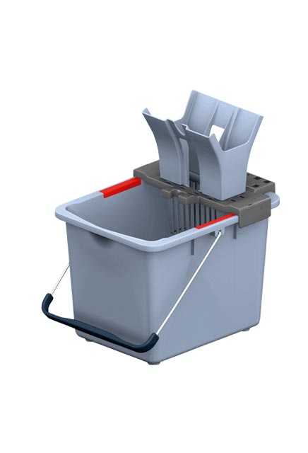 Seau avec essoreuse pour vadrouille plate microfibres UltraSpeed #MRSW1149820