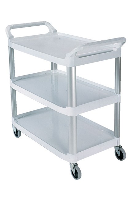 XTRA 4091 Utility Cart Open Side 3 Shelves #RB004091CRE