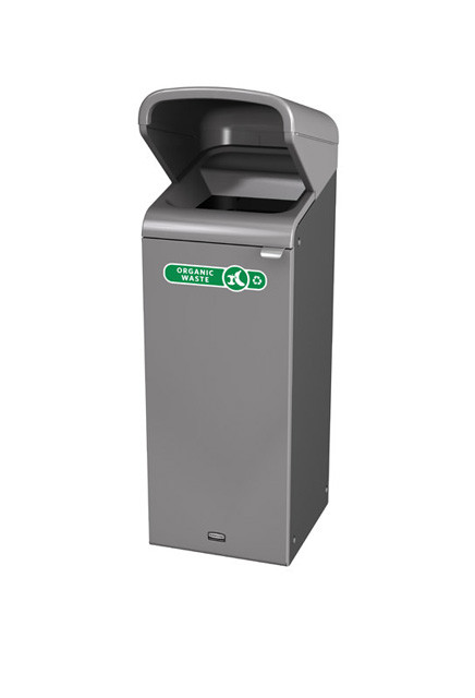 Poubelle de recyclage Configure avec couvercle anti-pluie, 15 gal #RB196171800