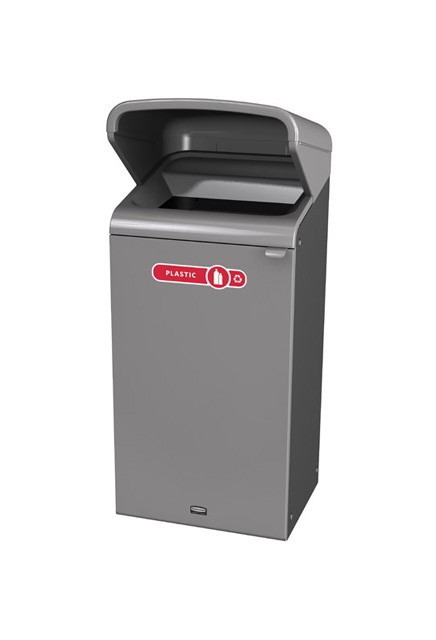 Configure Outdoor Recycling Container with Rain Hood, 23 gal #RB196172200