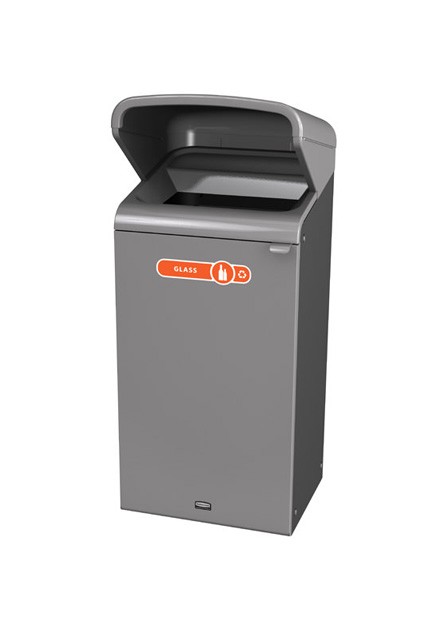 Configure Outdoor Recycling Container with Rain Hood, 23 gal #RB196172300