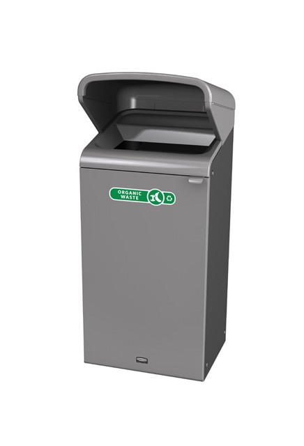 Configure Outdoor Recycling Container with Rain Hood, 23 gal #RB196172500