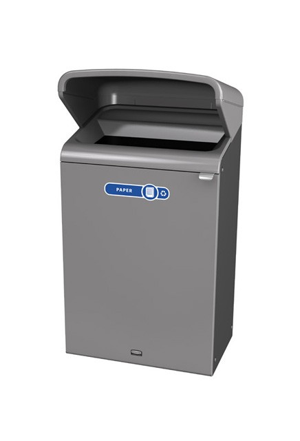 Configure Outdoor Recycling Container with Rain Hood, 33 gal #RB196172800
