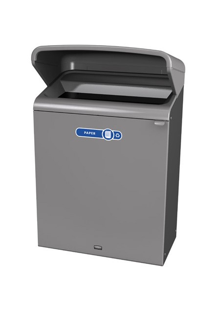 Configure Outdoor Recycling Container with Rain Hood, 45 gal #RB196174500