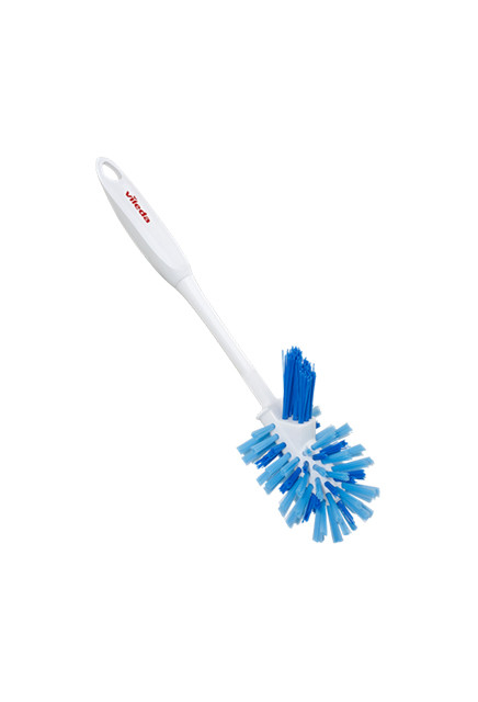 Brosse à cuvette avec nettoyant à rebord Deluxe Powerfibres #MR148223000