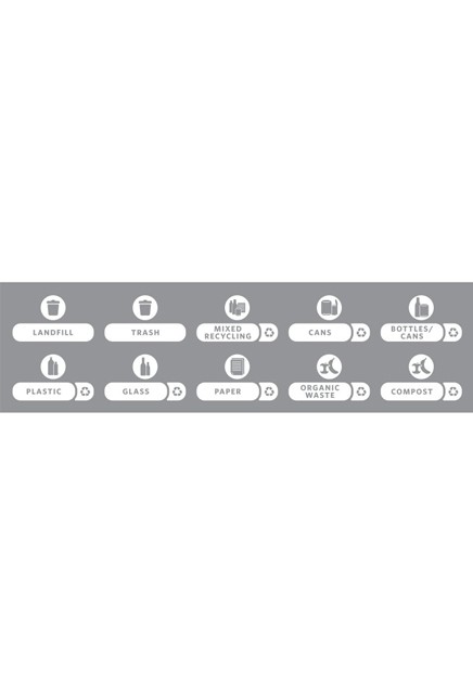 Waste Stream Labels Kit Version A #RB197778500