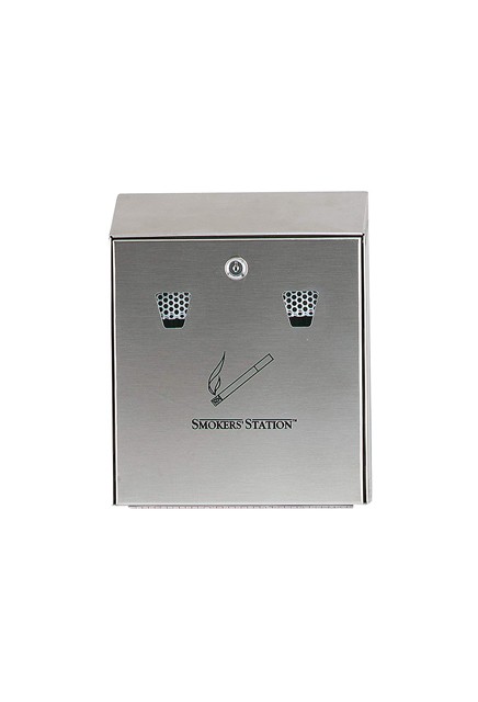SMOKERS' STATION Wall-Mounted Urn with Keyed Cam Lock #RBR101200SS
