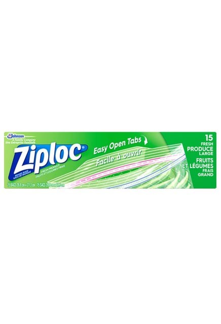 Grands sacs pour fruits et légumes Ziploc, 15 sacs #PR000502000