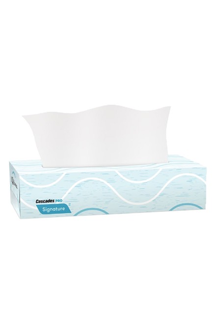 Cascades PRO Signature F600 Flat Box Facial Tissues #CC00F600000