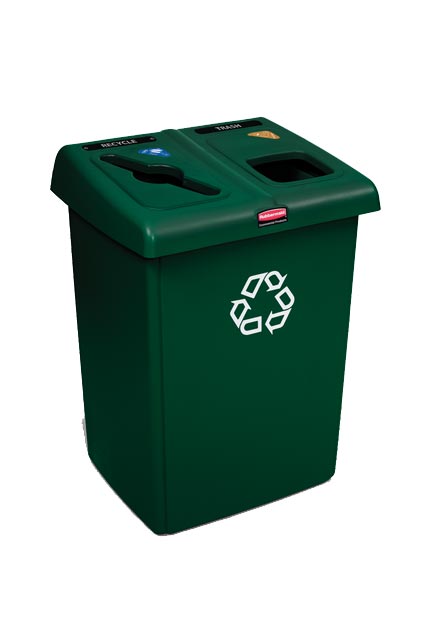 Contenant de recyclage à 2 sections Glutton #RB001792340