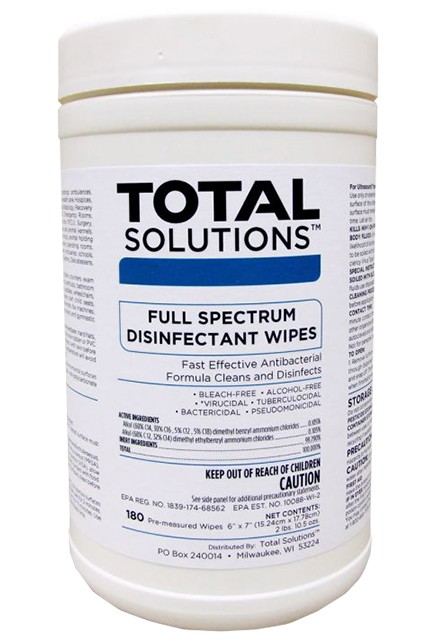 TOTAL SOLUTIONS Full Spectrum Disinfectant Wipes #WH001616000