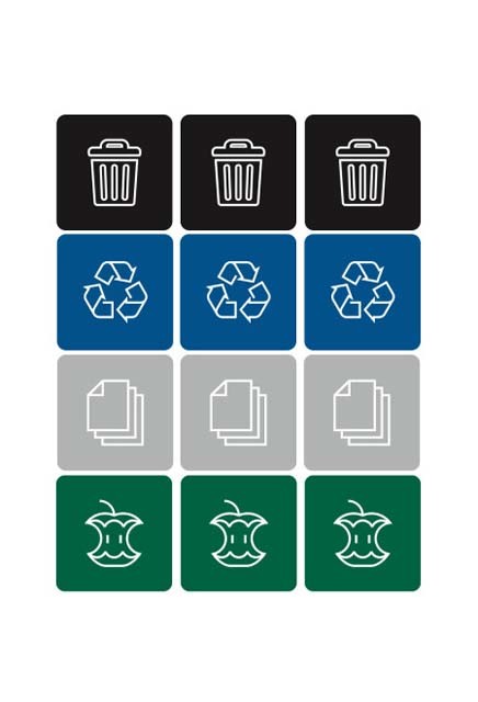 Étiquettes de recyclage Waste Watcher #BU100205000