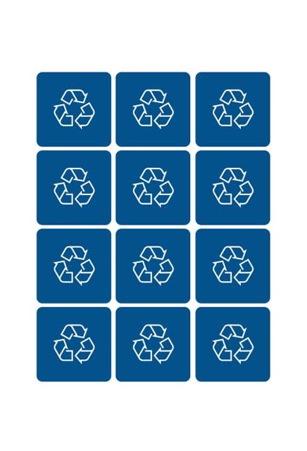 Étiquettes de recyclage Waste Watcher #BU100209000