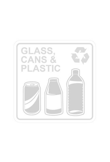 Étiquettes de recyclage Waste Watcher, Blanc-Transparent #BU102885000