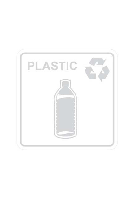 Étiquettes de recyclage Waste Watcher, Blanc-Transparent #BU102906000