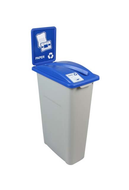 Waste Watcher Single Container for Paper, Grey #BU100949000