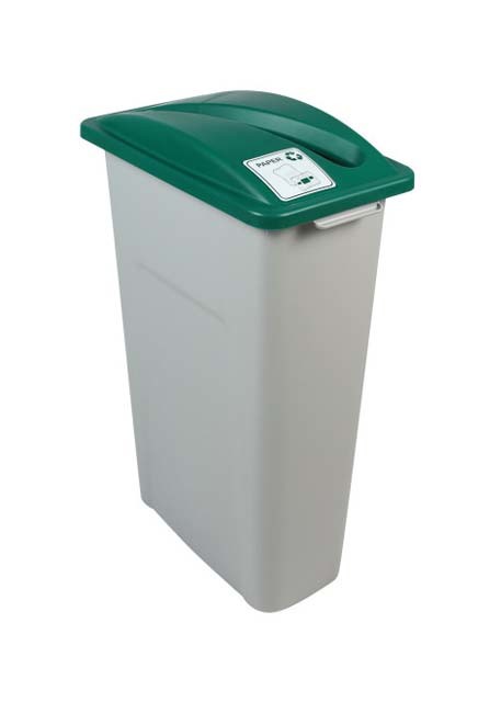 Waste Watcher Single Container for Paper, Grey #BU100936000