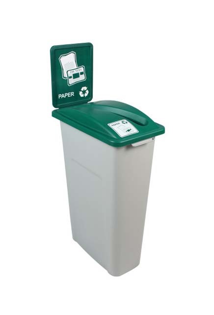 Waste Watcher Single Container for Paper, Grey #BU100950000