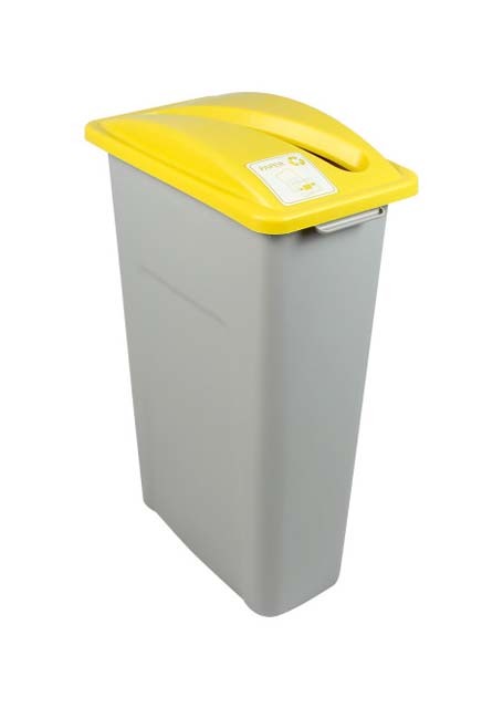 Waste Watcher Single Container for Paper, Grey-Yellow #BU100937000