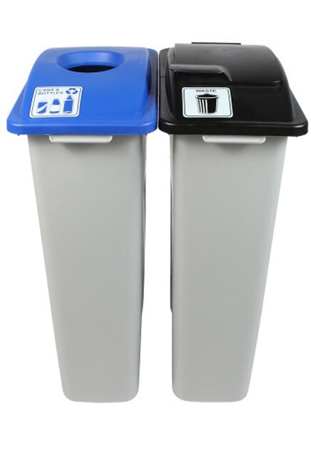 WASTE WATCHER Cans and Bottles Recycling Containers 46 Gal #BU100959000