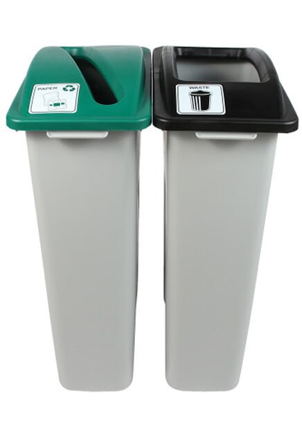 WASTE WATCHER Paper Waste Recycling Containers 46 Gal #BU100962000