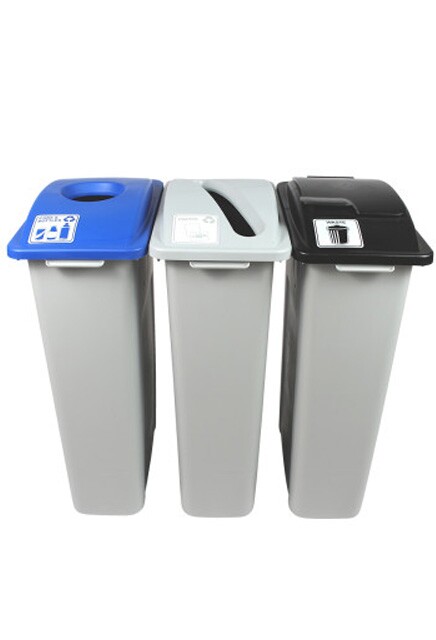 WASTE WATCHER Poubelles pour déchets, bouteilles et compost 69 gal #BU100979000
