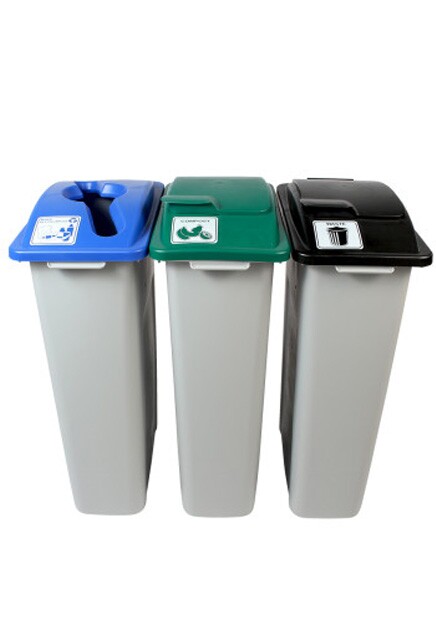 WASTE WATCHER Poubelles pour déchets, recyclage et compost 69 gal #BU100975000