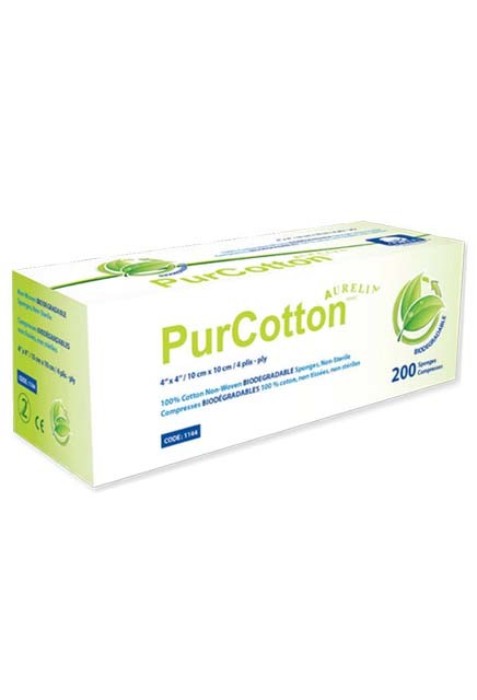 Compresses biodégradables Aurelia PurCotton #SE011440000