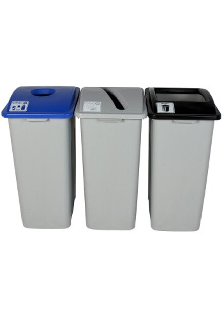 WASTE WATCHER XL Waste, Cans and Papers Recycling Station 87 Gal #BU101340000