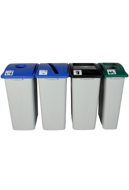 WASTE WATCHER 4-Stream Recycling Station 119 Gal #BU101356000