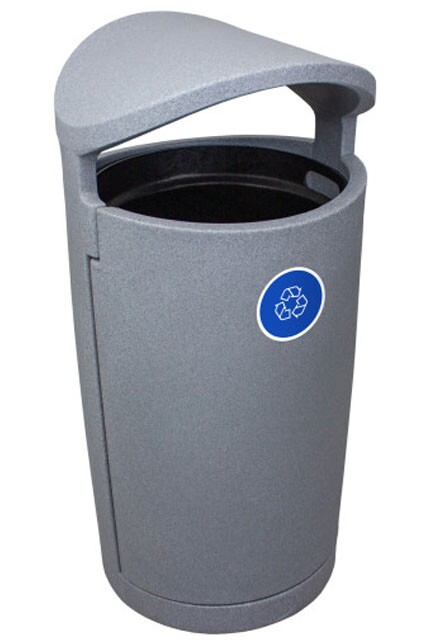 EURO Poubelle extérieur pour le recyclage mixte 36 gal #BU104422000