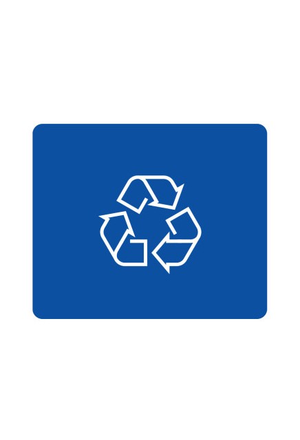 Étiquette de recyclage avec icône pour poubelle extérieure OCTO #BU100223000
