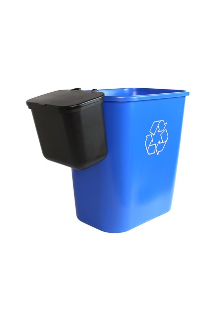 Contenant de recyclage et poubelle suspendue à couvercle OFFICE COMBO #BU101409000