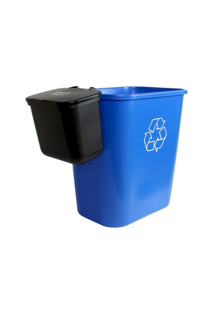 Contenant de recyclage et poubelle suspendue à couvercle OFFICE COMBO #BU101408000