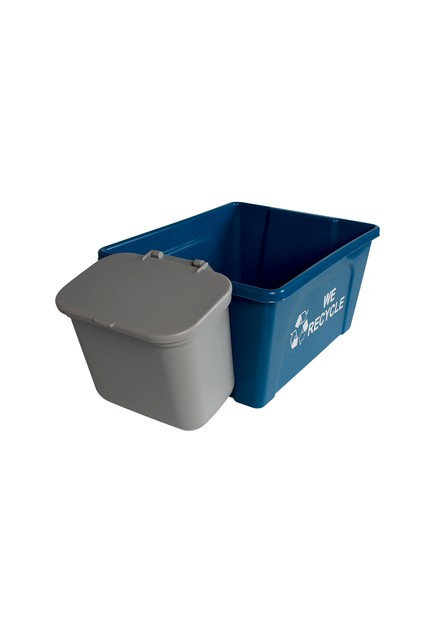 Recycling Container and Hanging Waste Basket We Recycle OFFICE COMBO #BU101399000