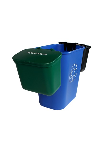Recycling Container and Hanging Waste Basket Triple OFFICE COMBO #BU101407000