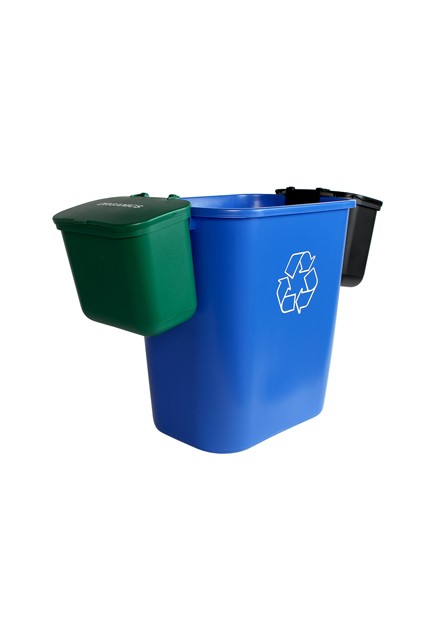 Contenant de recyclage et poubelle suspendue Triple OFFICE COMBO #BU101412000